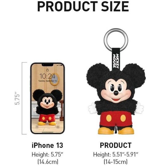 Pop Mart Mickey Family Cute Together Vinyl Plush Pendant Blind Box - Minnie - Picture 8 of 8